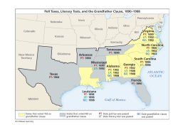 Poll Taxes, Literacy Tests, and the Grandfather Clause