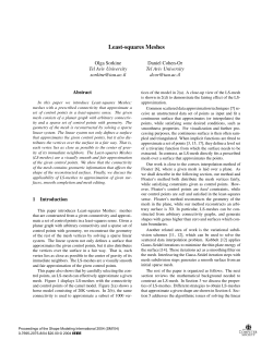 Least-squares meshes - Shape Modeling Applications, 2004