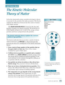 The Kinetic-Molecular Theory of Matter