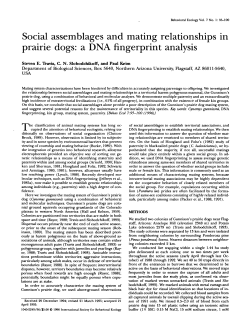 Social assemblages and mating relationships in prairie dogs: a DNA