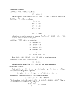 Solutions to Problem Set 8