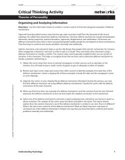 Defense Mechanisms Assignment