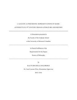 L`AUGUSTE AUTRICHIENNE: REPRESENTATIONS OF MARIE