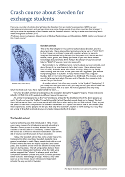 stories about Swedes and Sweden