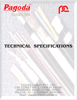 TECHNICAL SPECIFICATIONS