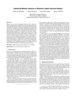 Exploring Melodic Variance in Rhythmic Haptic Stimulus Design