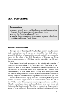 23. Gun Control - Cato Institute