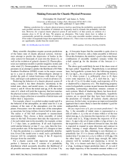Making Forecasts for Chaotic Physical Processes - Weather