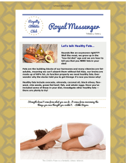 Let`s talk Healthy Fats