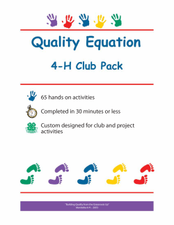 Quality Equation 4-H Club Pack - 4