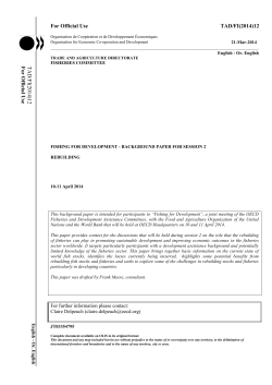 TAD /FI(2014)12 For Official Use