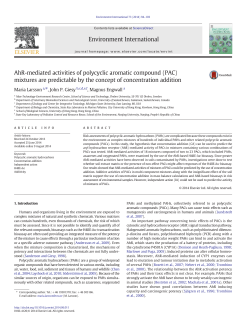 AhR-mediated activities of polycyclic aromatic compound (PAC