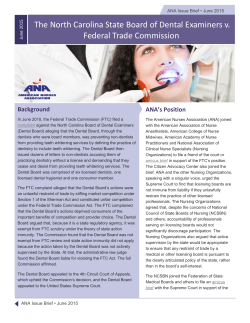 The North Carolina State Board of Dental Examiners v. FTC