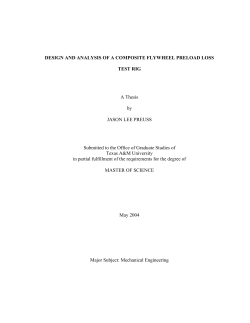 Design and Analysis of a Composite Flywheel Preload