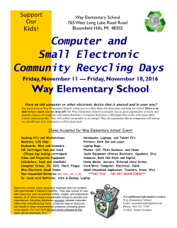 Computer and Small Electronic Community Recycling Days Way