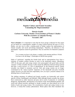 Popular Culture and Female Sexuality