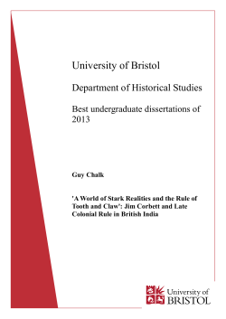 Jim Corbett and Late - University of Bristol