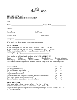Client Health Form