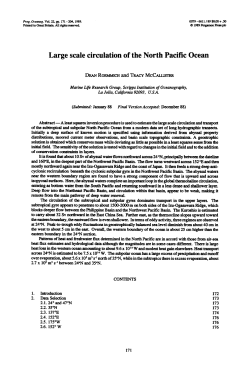 Large scale circulation of the North Pacific Ocean