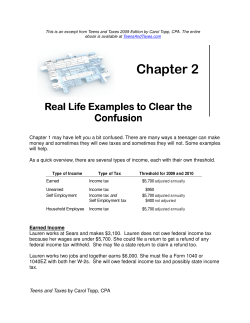 Chapter 2 - Teens and Taxes