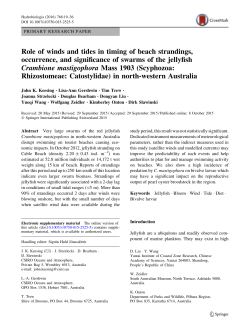 Role of winds and tides in timing of beach strandings - YIC-IR