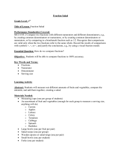 Fraction Salad - UGA Extension