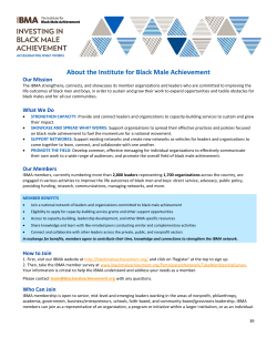 About the Institute for Black Male Achievement