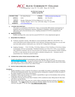 3110 Mustang Road Alvin, TX 77511-4898 Phone: 281-756