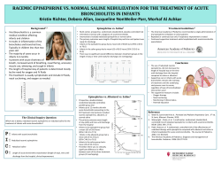 RACEMIC EPINEPHRINE VS. NORMAL SALINE NEBULIZATION