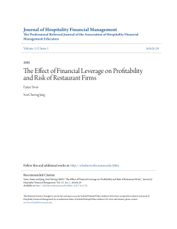 The Effect of Financial Leverage on Profitability and Risk of