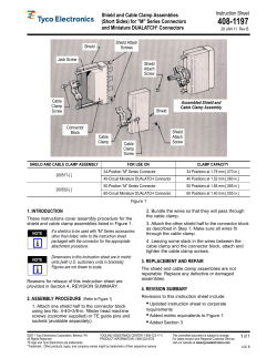 Shield and Cable Clamp Assemblies (Short Sides) for "M" Series