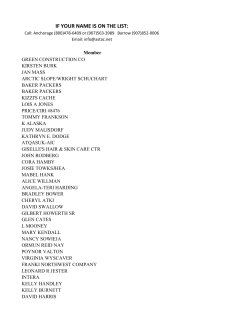 IF YOUR NAME IS ON THE LIST