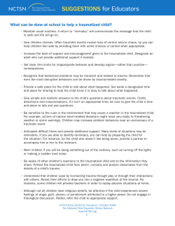 SUGGESTIONS for Educators - National Child Traumatic Stress