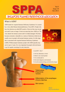 What is AIDS? - Singapore Planned Parenthood Association (SPPA)