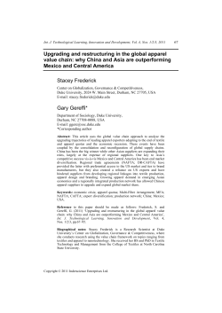 Upgrading and restructuring in the global apparel