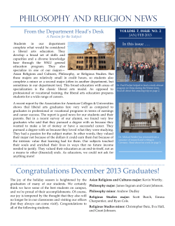 PHILOSOPHY AND RELIGION NEWS