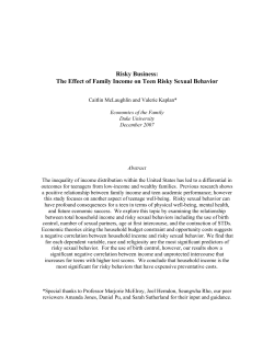 The Effect of Family Income on Teen Risky Sexual