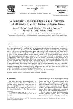 A comparison of computational and experimental lift-off