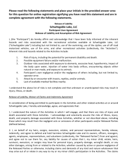 Please read the following statements and place your initials in the