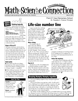 Life-size number line - Point O`View Elementary