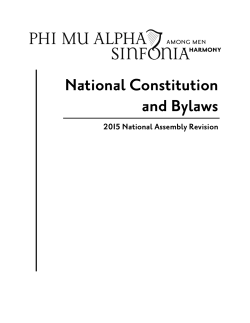 National Constitution and Bylaws