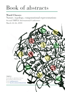 A cognitive root for a word class distinction