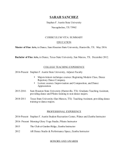 sanchez, sarah - Stephen F. Austin State University