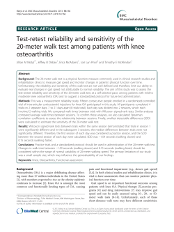 Test-retest reliability and sensitivity of the 20