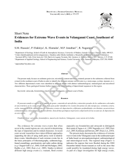 Short Note Evidences for Extreme Wave Events in Velanganni Coast