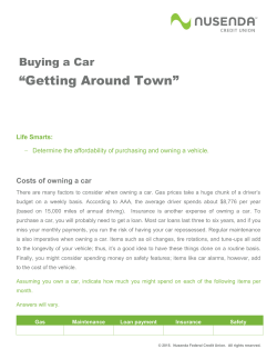 Buying a Car - Nusenda Foundation