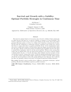 Survival and Growth with a Liability