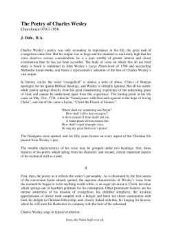 The Poetry of Charles Wesley