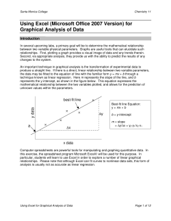 Excel Lab 2007 - Santa Monica College