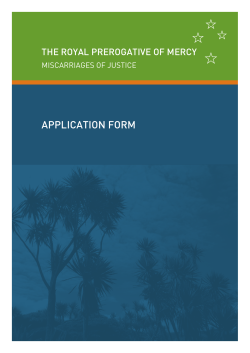 To the Royal prerogative of mercy application